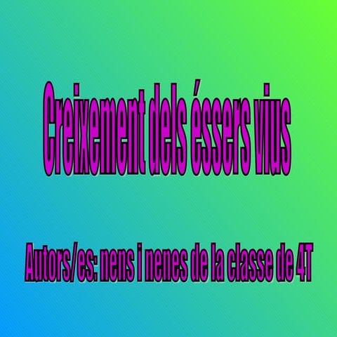 Creixement dels éssers vius