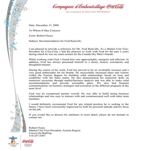 Recommendation letter