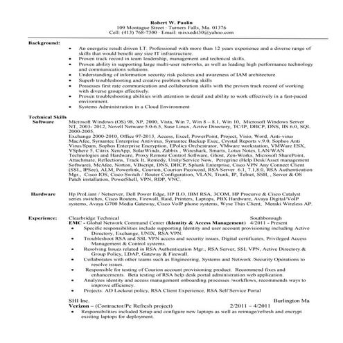 Robert paulin resume -2015c