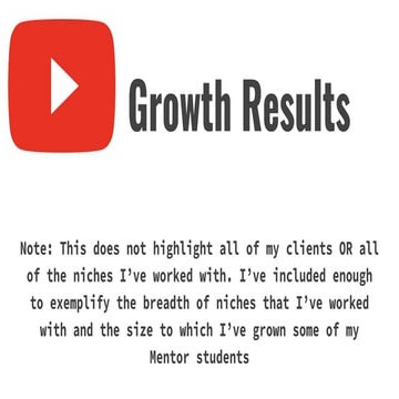 YouTube Growth Results