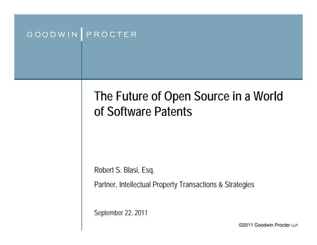 Community SUmmit: Legal & Licensing / Open Source Software in a World of Soft...
