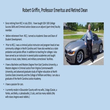 Robert Griffin instructor introduction