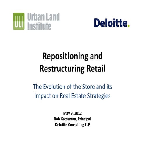 Robert grossman, Repositioning and Restructuring Retail