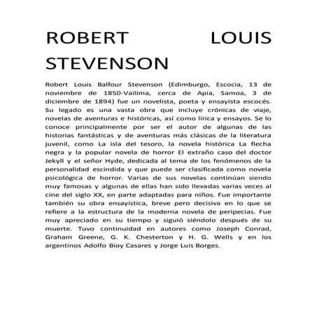 Robert louis | PPTX