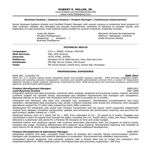 Robert Miller Public Resume