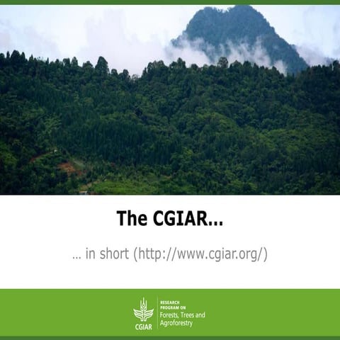 The CGIAR...