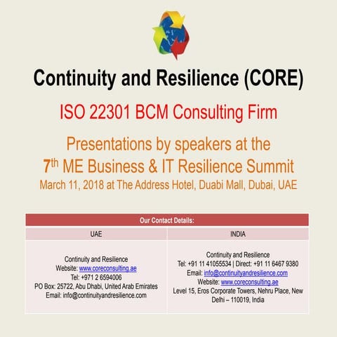 Business Continuity Managers’ Action Plan to Face a Cyber Attack