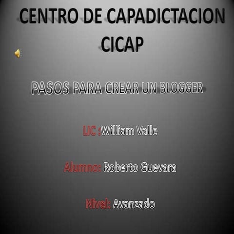 PASOS PARA CREAR UN BLOGGER