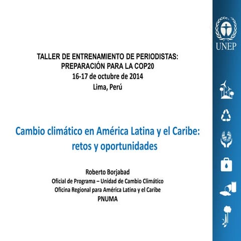 Lecciones Aprendidas del Trabajo del PNUMA - Roberto Borjabad  