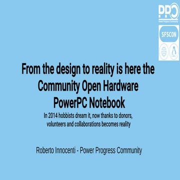 SFSCON23 - Roberto Innocenti - From the design to reality is here the Communi...