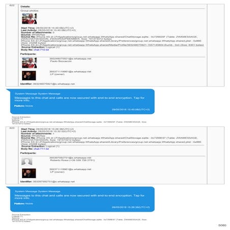 Le chat tra Luca Palamara e Roberto Rossi