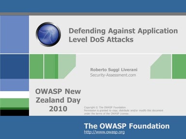Defending against application level DoS attacks