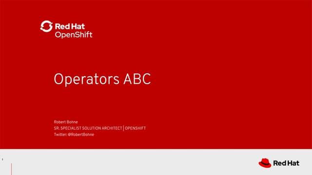 Red Hat OpenShift Operators - Operators ABC