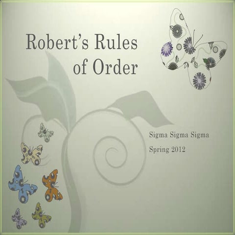 Robert’s rules of order