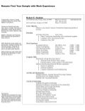 Resume worksheet