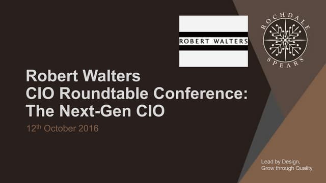 CIO Roundtable Conference (Robert W...