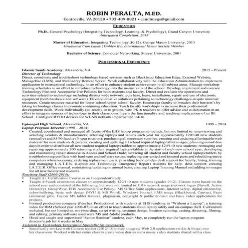 Robin Peralta Full CV