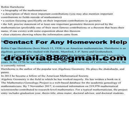 Robin Hartshorne• a biography of the mathematician• a descriptio.pdf