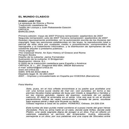Robin lane fox   el mundo clasico