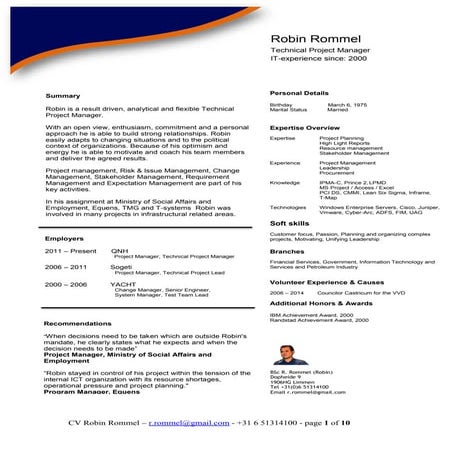 Robin Rommel - English CV | PDF
