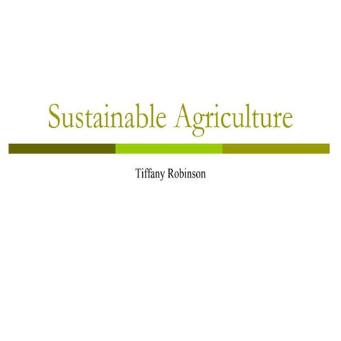 Robinson sustainable agriculture green