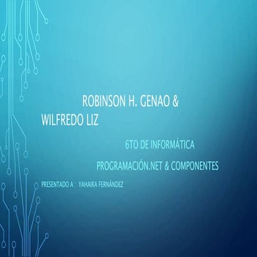 Robinson &amp; wilfredo