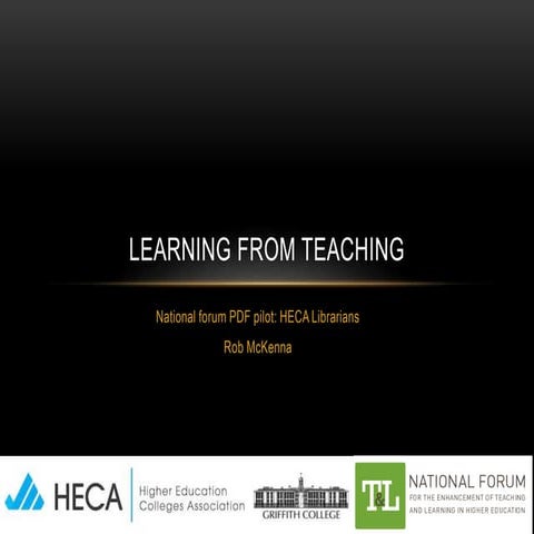 learning from teaching: dbs library seminar 2017 