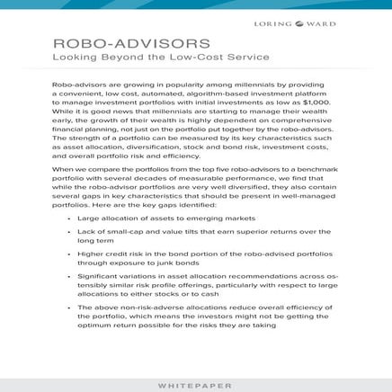 Robo advisor-whitepaper
