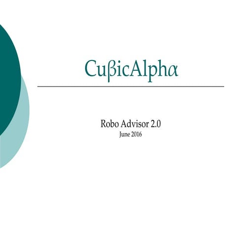 Robo Advisor 2.0 - The next generation