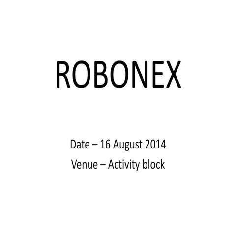 Robotics event introduction presentation | PPS