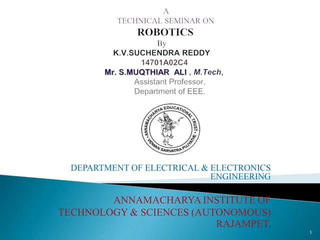 Robotics  ppt