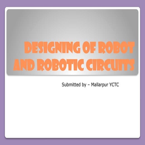 Robotics is one of the popular and essential technology | PPTX
