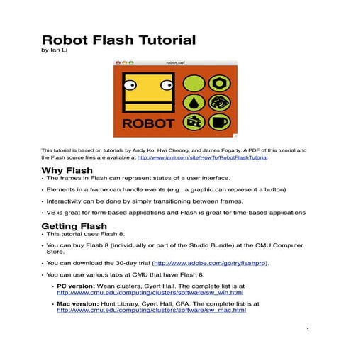 Robot flash tutorial