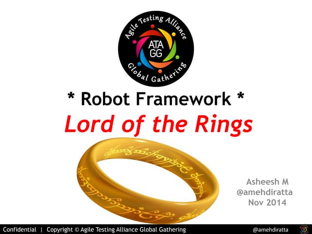 Robot framework - Lord of the Rings
