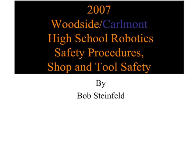 15 workshop safety rules | PPTX