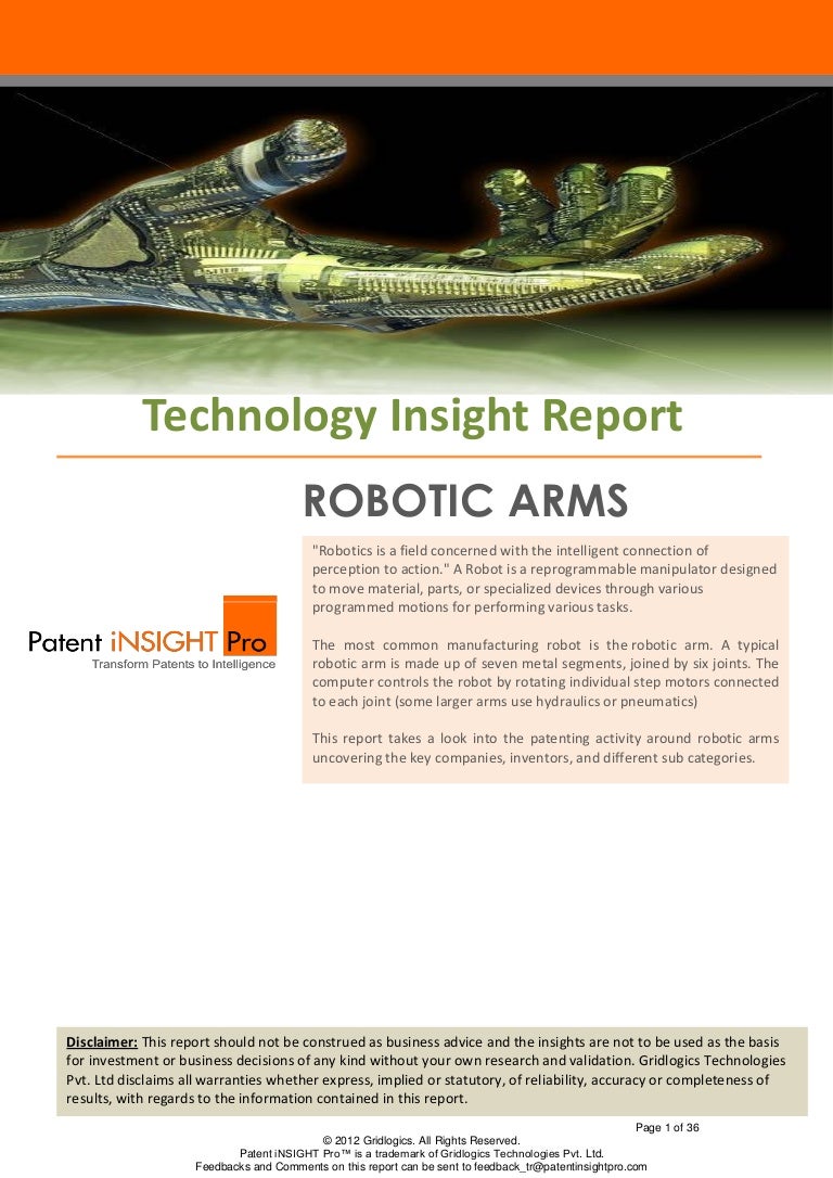 use of robotic arm