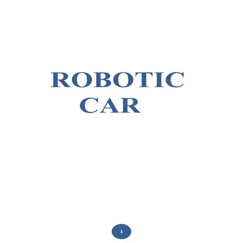 Robotic car seminar report