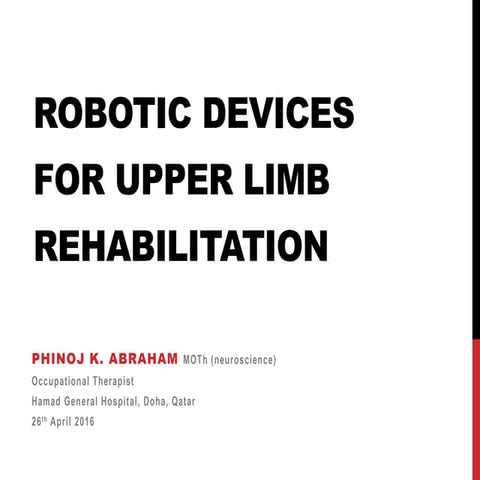 Robotic devices for upper extremity rehabilitation