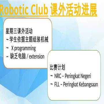 Robotic Club Progress and Challenges in Extracurricular Activities and ...