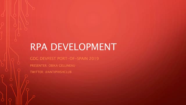 Robotic Process Automation Development