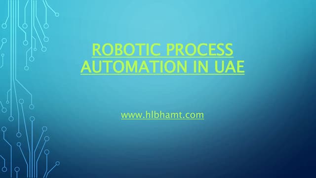 Robotic process automation in uae
