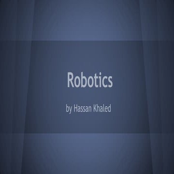 intro to Robotics | PPT