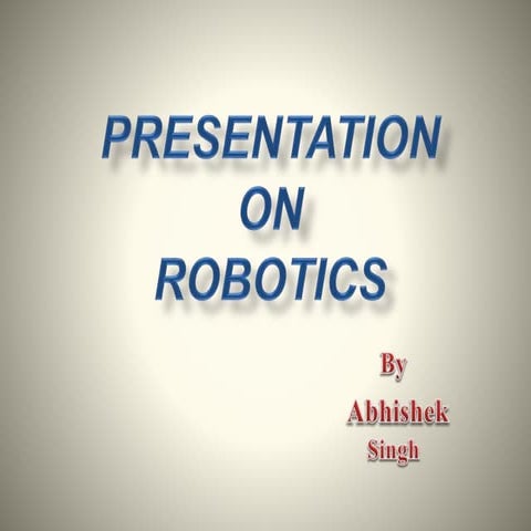 Robotics | PPT