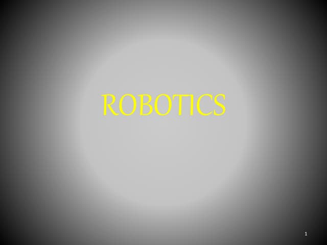Basics  of  Robotics