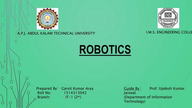 Robotics | PPT
