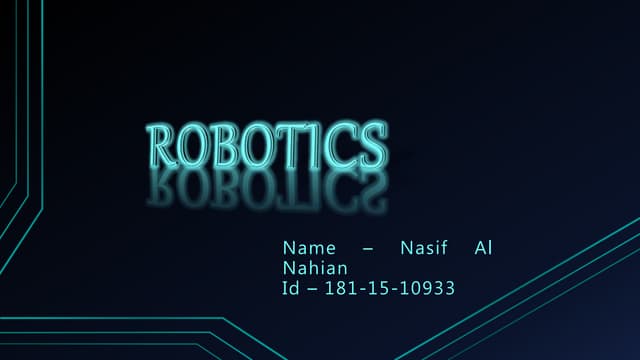Robotics presentation