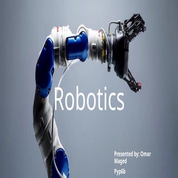 Robots have become a subject of great interest nowadays.