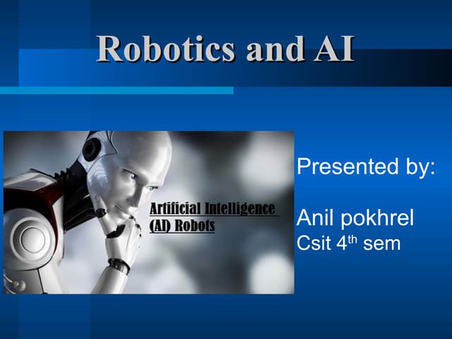 Robotics and ai 