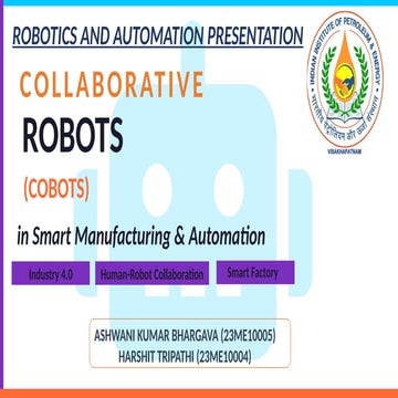 The role of collaborative robots in distributed manufacturing systems ...