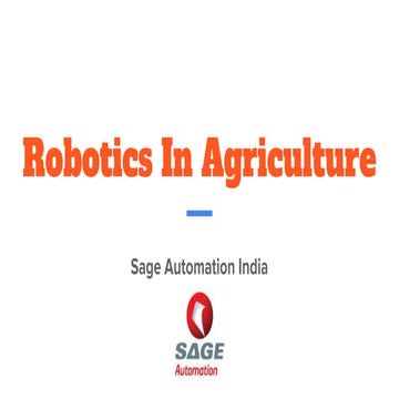 Robotics in agriculture